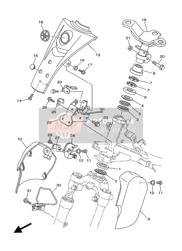 5TNF34610000, Bracket, Handle, Yamaha, 0